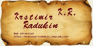 Krstimir Radukin vizit kartica